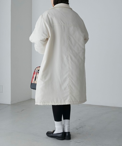 BONLECILL（ボンルシール）の「2wayリブネック バックヨークコート（その他アウター・レディース・ベージュ/カーキ/ブラック/アイボリー・FREE）」の10枚目の写真
