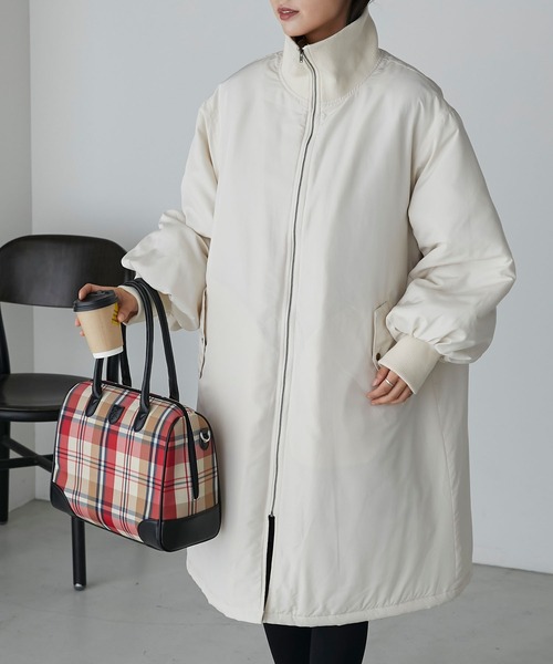 BONLECILL（ボンルシール）の「2wayリブネック バックヨークコート（その他アウター・レディース・ベージュ/カーキ/ブラック/アイボリー・FREE）」の13枚目の写真