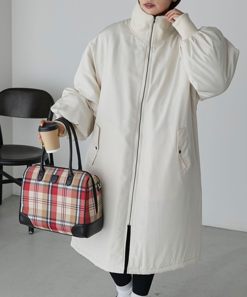 BONLECILL（ボンルシール）の「2wayリブネック バックヨークコート（その他アウター・レディース・ベージュ/カーキ/ブラック/アイボリー・FREE）」の14枚目の写真