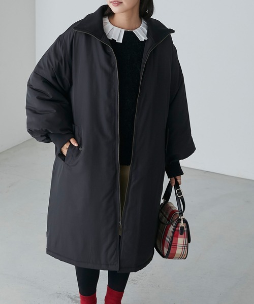 BONLECILL（ボンルシール）の「2wayリブネック バックヨークコート（その他アウター・レディース・ベージュ/カーキ/ブラック/アイボリー・FREE）」の15枚目の写真