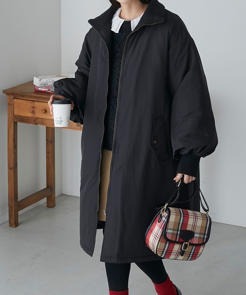 BONLECILL（ボンルシール）の「2wayリブネック バックヨークコート（その他アウター・レディース・ベージュ/カーキ/ブラック/アイボリー・FREE）」の18枚目の写真