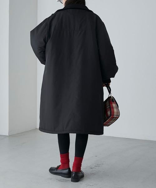 BONLECILL（ボンルシール）の「2wayリブネック バックヨークコート（その他アウター・レディース・ベージュ/カーキ/ブラック/アイボリー・FREE）」の20枚目の写真