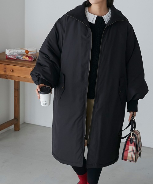 BONLECILL（ボンルシール）の「2wayリブネック バックヨークコート（その他アウター・レディース・ベージュ/カーキ/ブラック/アイボリー・FREE）」の21枚目の写真