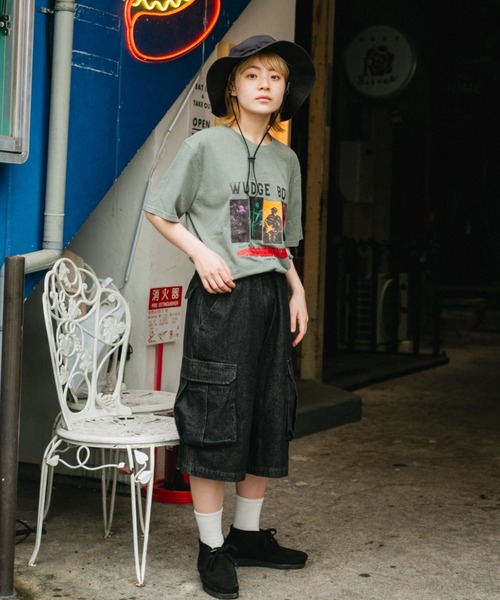 WudgeBoy(ワッジボーイ)の「WudgeBoy pigment band tour Tee(Tシャツ/カットソー・レディース・グレー/アイボリー・MEDIUM/LARGE)」の7枚目の写真
