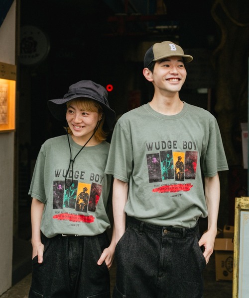 WudgeBoy(ワッジボーイ)の「WudgeBoy pigment band tour Tee(Tシャツ/カットソー・レディース・グレー/アイボリー・MEDIUM/LARGE)」の9枚目の写真