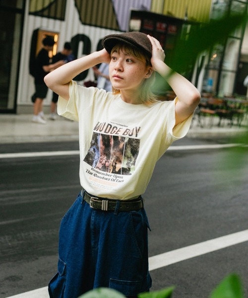WudgeBoy(ワッジボーイ)の「WudgeBoy pigment band tour Tee(Tシャツ/カットソー・レディース・グレー/アイボリー・MEDIUM/LARGE)」の14枚目の写真