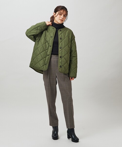 DRESKIP（ドレスキップ）の「◆長く着られるベストにもなる キルトブルゾン【SHOO WARM/吸湿発熱/撥水/２WAY】（ブルゾン・レディース・アイボリー/ブラック/カーキ/ベージュ・02/03/04）」の21枚目の写真