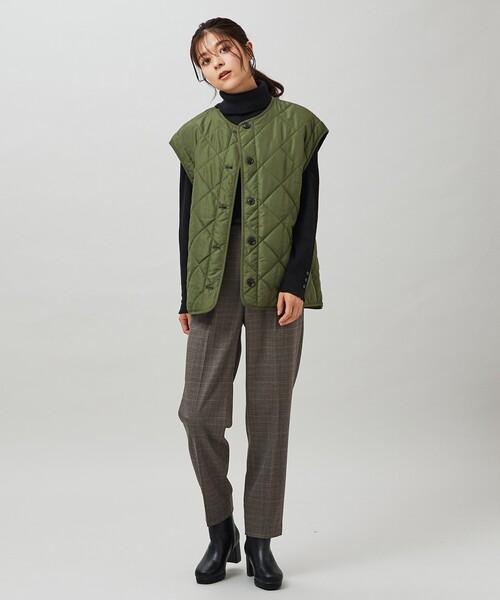 DRESKIP（ドレスキップ）の「◆長く着られるベストにもなる キルトブルゾン【SHOO WARM/吸湿発熱/撥水/２WAY】（ブルゾン・レディース・アイボリー/ブラック/カーキ/ベージュ・02/03/04）」の22枚目の写真