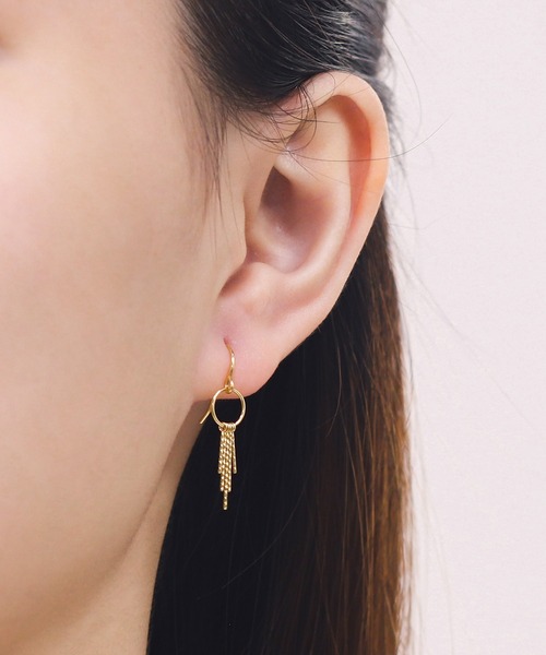 BLOOM（ブルーム ）K10 イエローゴールド フープピアス BLOOM（アクセサリー） ピアス K10 イエローゴールド フープ