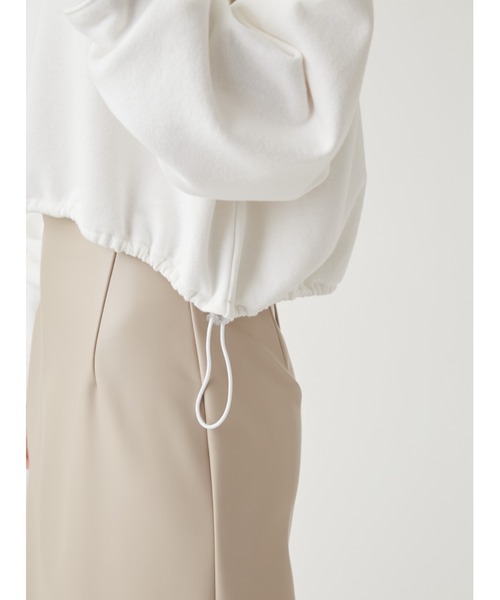 emmi（エミ）の「【emmi atelier】ラメ裏毛クロップドプルオーバー（Tシャツ/カットソー・レディース・ライトベージュ/オフホワイト・FREE）」の10枚目の写真