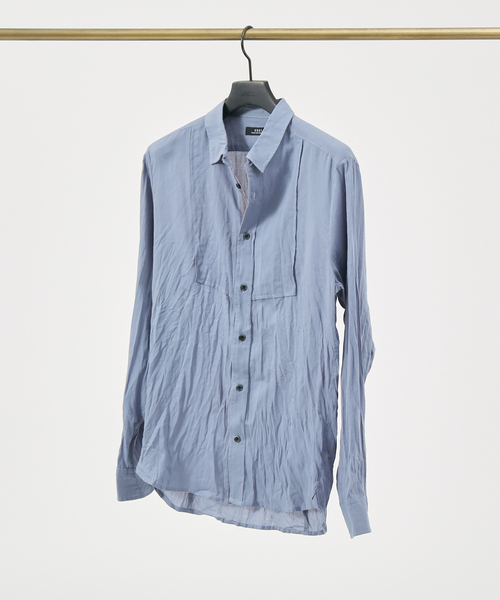 5351 POUR LES HOMMES(ゴーサンゴーイチプールオム)の「コットンガーゼ ワッシャー 長袖シャツ(シャツ/ブラウス・メンズ・ホワイト/グリーン/グレイッシュブルー/ブラック・46/48/44/50)」の4枚目の写真