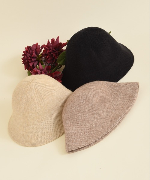 INTERPLANET(インタープラネット)の「ニットクロシェ(ハット・レディース・モカ/アイボリー/ブラック・フリー)」の2枚目の写真