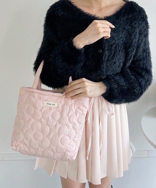 Loueme（ルエム）の「フラワーキルティングミニトートバッグ（ハンドバッグ・レディース・ピンク/アイボリー/ライトブルー・FREE）」の10枚目の写真