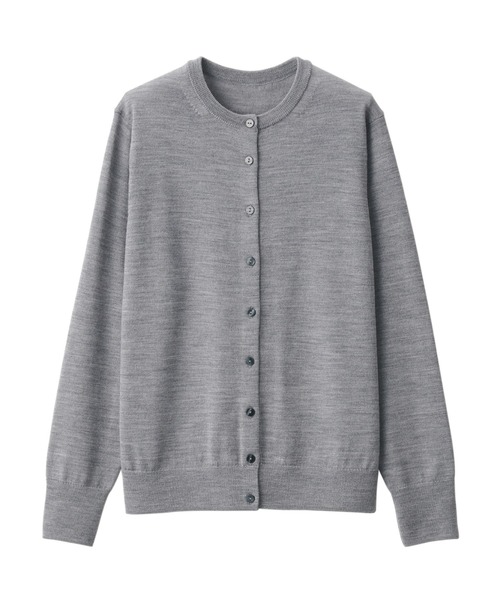 無印良品（ムジルシリョウヒン）の「洗えるウールハイゲージクルーネックカーディガン（カーディガン/ボレロ・レディース・バーガンディー/ブルー/ブラック/グレー/オートミール/ダークグレー・XL/S/L/XS/M/XXL）」の17枚目の写真