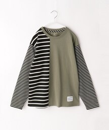 THE SHOP TK （ザ ショップ ティーケー ）の「◆【150－160】袖フェイクレイヤードTシャツ/お家で洗える！（Tシャツ/カットソー・キッズ）」