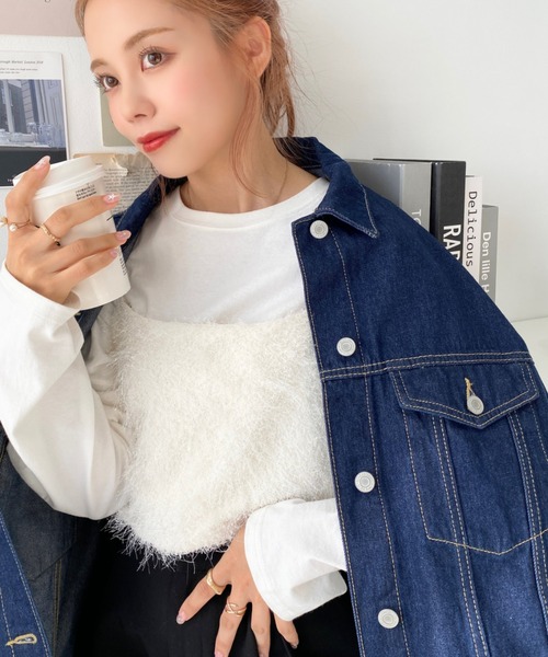 moment+（モーメントプラス）の「フェザーファーキャミソール