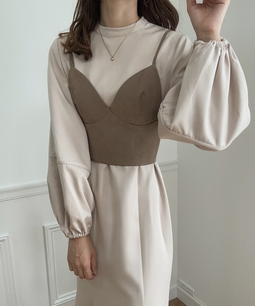 LAUIR(ラウアー)の「バックリボンコルセットビスチェ(ベスト・レディース・ブラウン/ブラック/アイボリー・LARGE/MEDIUM)」の13枚目の写真