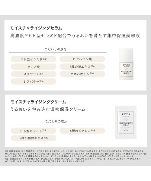 ETVOS（エトヴォス）の「モイスチャーライン　ファーストキット（スキンケアキット/ギフトセット・レディース・その他・FREE）」の9枚目の写真