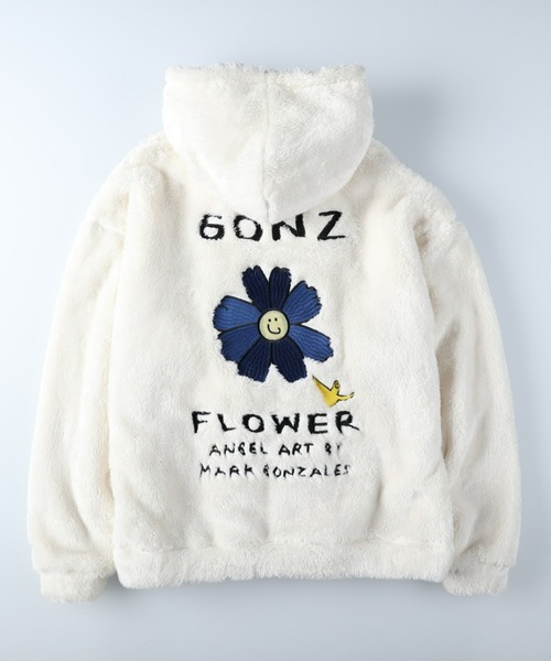 (What it isNt)ART BY MARKGONZALES(ワットイットイズント)の「【(What it isNt)】【what it isNt別注】シャギーボアジップパーカー(その他アウター・メンズ・ブラック/ホワイト・L/XL/M)」の15枚目の写真