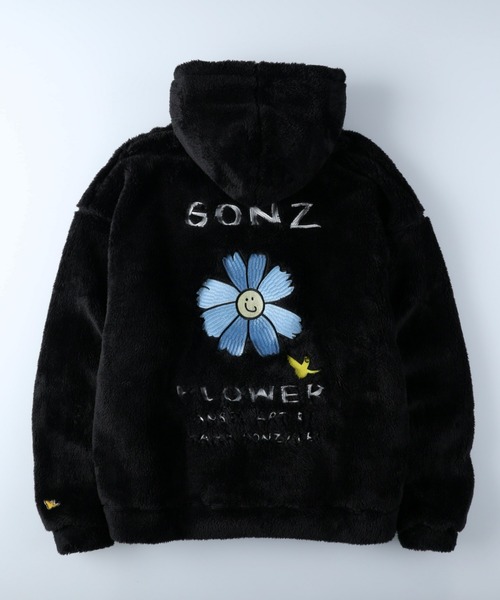(What it isNt)ART BY MARKGONZALES(ワットイットイズント)の「【(What it isNt)】【what it isNt別注】シャギーボアジップパーカー(その他アウター・メンズ・ブラック/ホワイト・L/XL/M)」の16枚目の写真