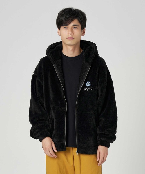 (What it isNt)ART BY MARKGONZALES(ワットイットイズント)の「【(What it isNt)】【what it isNt別注】シャギーボアジップパーカー(その他アウター・メンズ・ブラック/ホワイト・L/XL/M)」の22枚目の写真