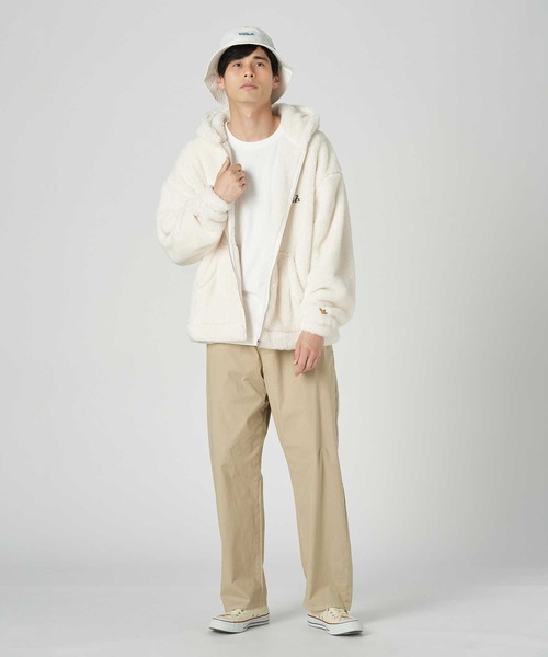 (What it isNt)ART BY MARKGONZALES(ワットイットイズント)の「【(What it isNt)】【what it isNt別注】シャギーボアジップパーカー(その他アウター・メンズ・ブラック/ホワイト・L/XL/M)」の11枚目の写真