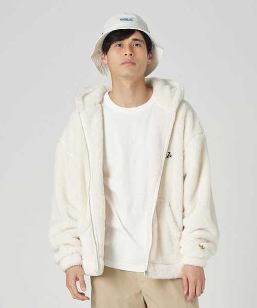 (What it isNt)ART BY MARKGONZALES(ワットイットイズント)の「【(What it isNt)】【what it isNt別注】シャギーボアジップパーカー(その他アウター・メンズ・ブラック/ホワイト・L/XL/M)」の13枚目の写真