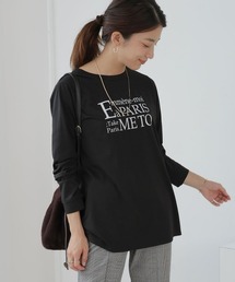 焼毛加工ロゴロングTシャツ