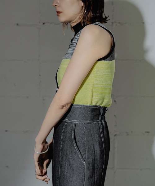 【セール】COLOR BLOCK KNT TOPS（ニット/セーター）｜ANOGH（アノフ）