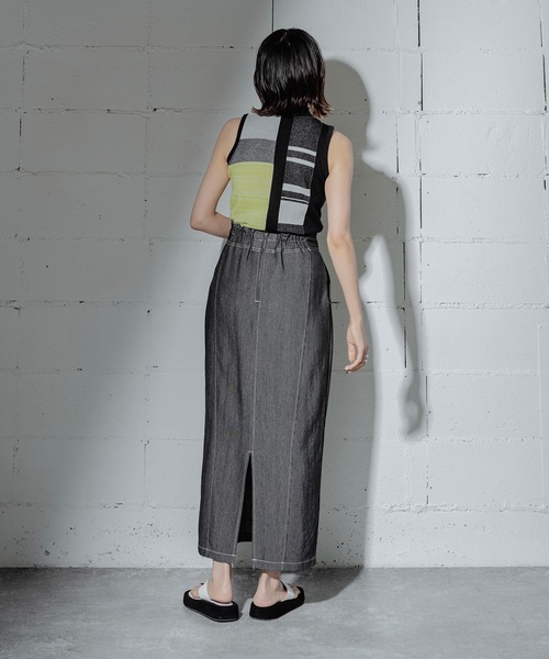 【セール】COLOR BLOCK KNT TOPS（ニット/セーター）｜ANOGH（アノフ）