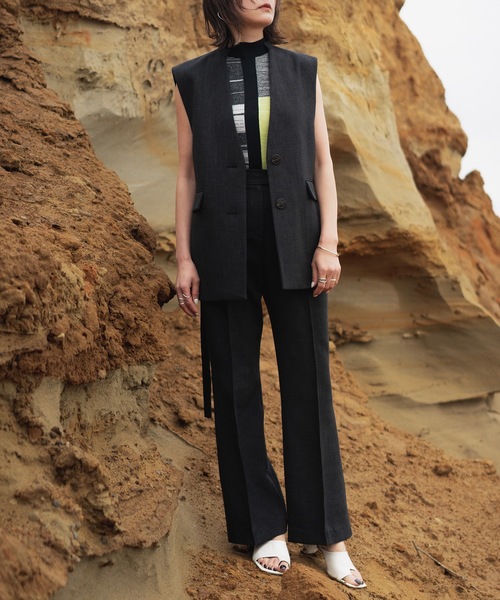 【セール】COLOR BLOCK KNT TOPS（ニット/セーター）｜ANOGH（アノフ）