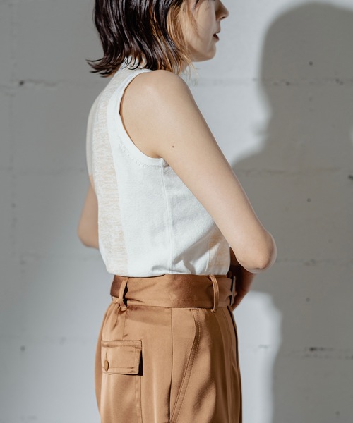 【セール】COLOR BLOCK KNT TOPS（ニット/セーター）｜ANOGH（アノフ）