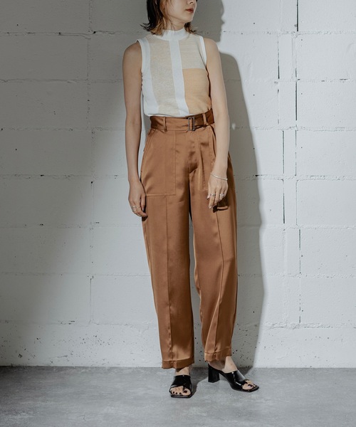 【セール】COLOR BLOCK KNT TOPS（ニット/セーター）｜ANOGH（アノフ）