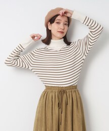 ◆【洗える】ちくちくしにくい なめらか リブタートルニット