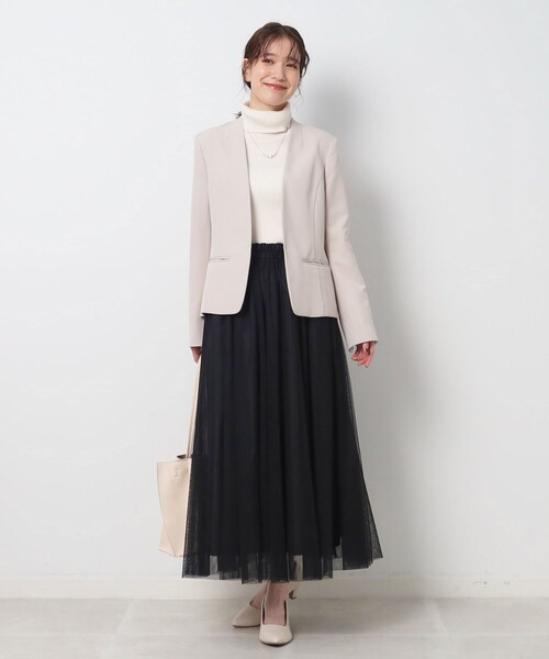 SHOO・LA・RUE（シューラルー）の「◆【洗える】ちくちくしにくい なめらか リブタートルニット（ニット/セーター・レディース・ブルー/ブラック/レッド系1/ベージュ系2/マスタード/ホワイト系5/オフホワイト/グレー/ダークグリーン/ライトブルー/ピンク系・03/05/01/02/04）」の20枚目の写真