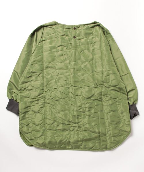 salle de bal（サルデバル）の「WARM & COZY / ウォームアンドコージー キルト 裏ボア かっぽう着 kilt KAPPOUGI FRH（エプロン・レディース・ライトグレー/ブラック系その他/ブルー/ワイン/ブラック/マスタード/ピンク/アイボリー/ライトグリーン/グリーン系/ネイビー・FREE）」の12枚目の写真