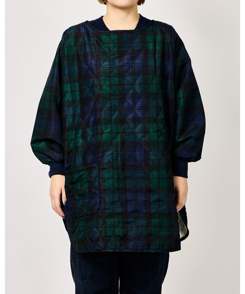 salle de bal（サルデバル）の「WARM & COZY / ウォームアンドコージー キルト 裏ボア かっぽう着 kilt KAPPOUGI FRH（エプロン・レディース・ライトグレー/ブラック系その他/ブルー/ワイン/ブラック/マスタード/ピンク/アイボリー/ライトグリーン/グリーン系/ネイビー・FREE）」の6枚目の写真