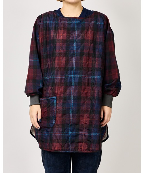 salle de bal（サルデバル）の「WARM & COZY / ウォームアンドコージー キルト 裏ボア かっぽう着 kilt KAPPOUGI FRH（エプロン・レディース・ライトグレー/ブラック系その他/ブルー/ワイン/ブラック/マスタード/ピンク/アイボリー/ライトグリーン/グリーン系/ネイビー・FREE）」の11枚目の写真