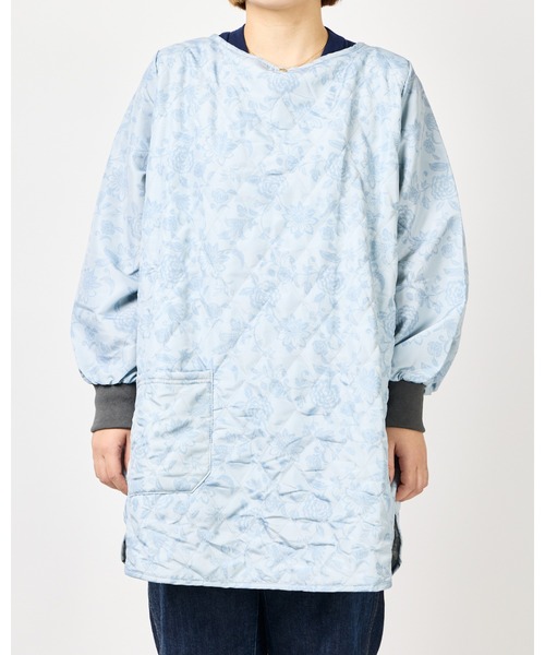 salle de bal（サルデバル）の「WARM & COZY / ウォームアンドコージー キルト 裏ボア かっぽう着 kilt KAPPOUGI FRH（エプロン・レディース・ライトグレー/ブラック系その他/ブルー/ワイン/ブラック/マスタード/ピンク/アイボリー/ライトグリーン/グリーン系/ネイビー・FREE）」の8枚目の写真