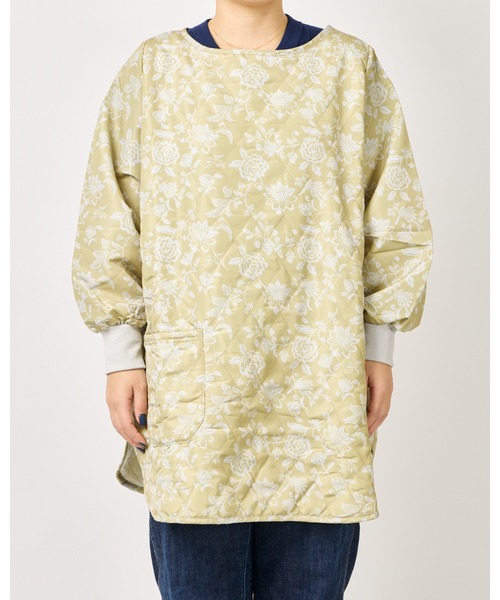 salle de bal（サルデバル）の「WARM & COZY / ウォームアンドコージー キルト 裏ボア かっぽう着 kilt KAPPOUGI FRH（エプロン・レディース・ライトグレー/ブラック系その他/ブルー/ワイン/ブラック/マスタード/ピンク/アイボリー/ライトグリーン/グリーン系/ネイビー・FREE）」の9枚目の写真