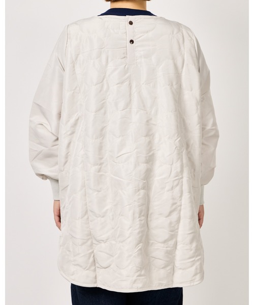 salle de bal（サルデバル）の「WARM & COZY / ウォームアンドコージー キルト 裏ボア かっぽう着 kilt KAPPOUGI FRH（エプロン・レディース・ライトグレー/ブラック系その他/ブルー/ワイン/ブラック/マスタード/ピンク/アイボリー/ライトグリーン/グリーン系/ネイビー・FREE）」の15枚目の写真