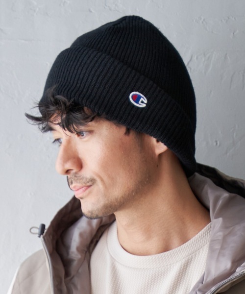 ikka（イッカ）の「Champion チャンピオン ニットワッチ（ニットキャップ/ビーニー・メンズ・ネイビー/グレー/ブラック・FREE）」の3枚目の写真