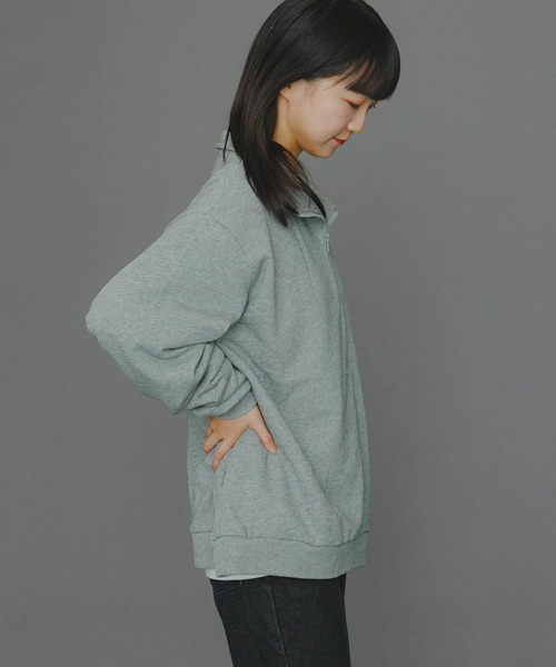 セール】『ユニセックス』Uiscel ヘビーウエイトハーフZIPスウェット