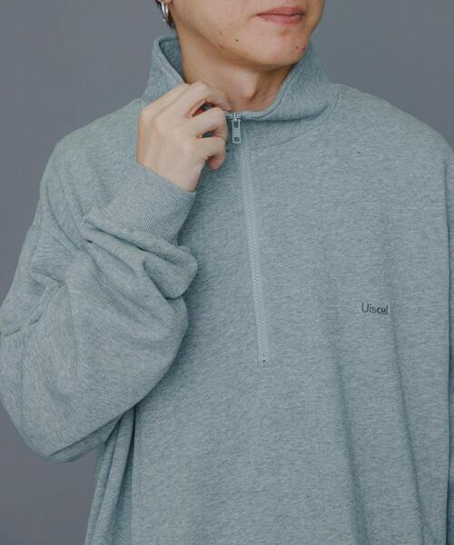 Uiscel(ユイセル)の「『ユニセックス』Uiscel ヘビーウエイトハーフZIPスウェットシャツ(スウェット・レディース・グレー/オートミール・LARGE/MEDIUM)」の19枚目の写真