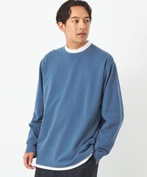green label relaxing | レイヤード モックネック 長袖 Tシャツ(Tシャツ/カットソー)