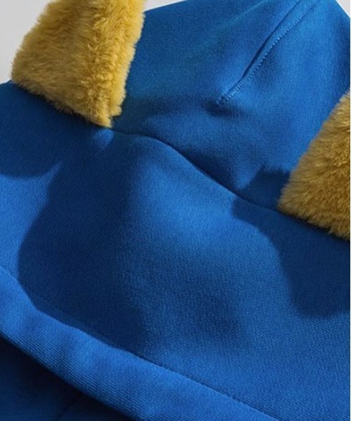 ROOPTOKYO（ループトウキョウ）の「▲EAR DESIGN HOODIE/耳付きデザインパーカー（パーカー・メンズ・ホワイト/ブラック/ブルー・XL/L/M）」の4枚目の写真