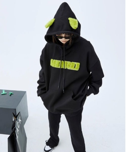 ROOPTOKYO（ループトウキョウ）の「▲EAR DESIGN HOODIE/耳付きデザインパーカー（パーカー・メンズ・ホワイト/ブラック/ブルー・XL/L/M）」の18枚目の写真