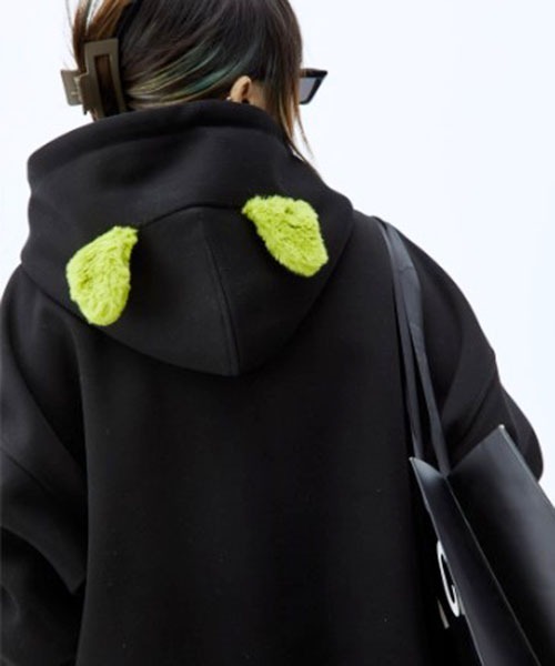 ROOPTOKYO（ループトウキョウ）の「▲EAR DESIGN HOODIE/耳付きデザインパーカー（パーカー・メンズ・ホワイト/ブラック/ブルー・XL/L/M）」の19枚目の写真