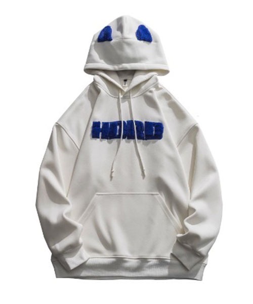 ROOPTOKYO（ループトウキョウ）の「▲EAR DESIGN HOODIE/耳付きデザインパーカー（パーカー・メンズ・ホワイト/ブラック/ブルー・XL/L/M）」の10枚目の写真