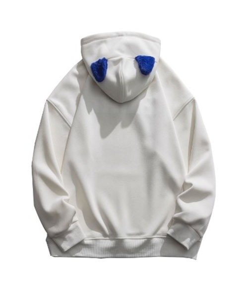 ROOPTOKYO（ループトウキョウ）の「▲EAR DESIGN HOODIE/耳付きデザインパーカー（パーカー・メンズ・ホワイト/ブラック/ブルー・XL/L/M）」の11枚目の写真